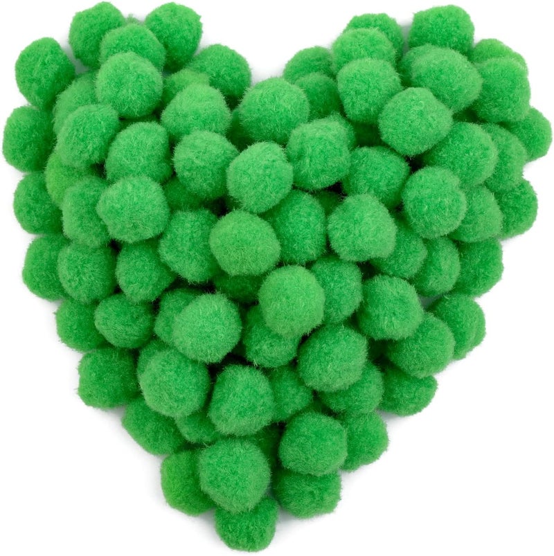 MORFEN 150 Pieces Pom Poms, 1 Inch Green Craft Pom Poms, Easter Decorations Fuzzy Pompom Puff Balls, Small Pom Pom Balls for DIY Arts Crafts Projects, Home Decorations - Image 1